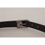 Dolce & Gabbana Dark Purple Perforated Leather Metal Buckle Belt BEL8642-90