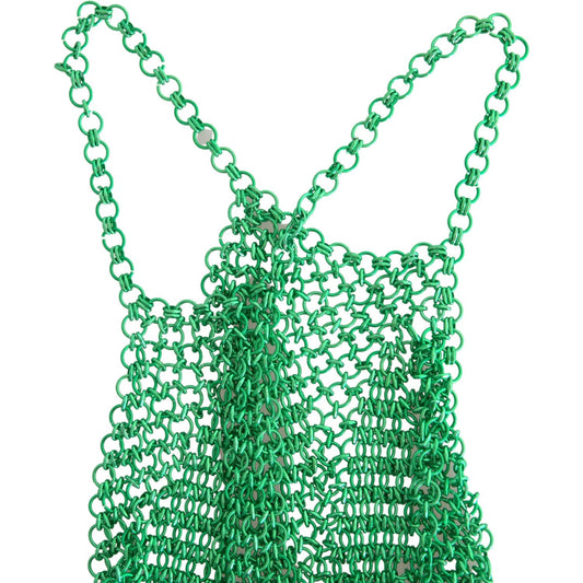 Dolce & Gabbana Emerald Halter Cropped Tank Top Dolce & Gabbana Sea Green