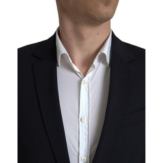 Dolce & Gabbana Sleek Dark Blue Martini Slim Fit Suit Dolce & Gabbana Gray