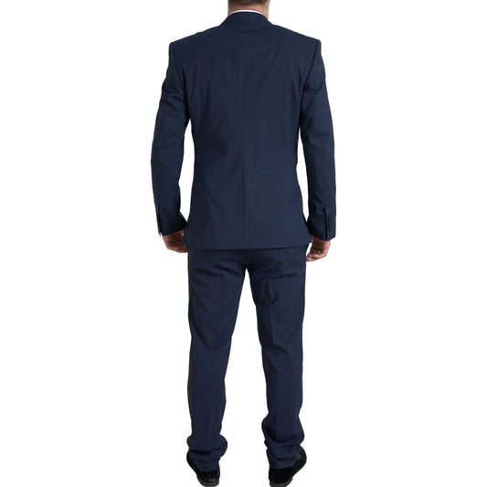 Dolce & Gabbana Elegant Slim Fit Blue Two-Piece Suit Dolce & Gabbana Dark Slate Gray