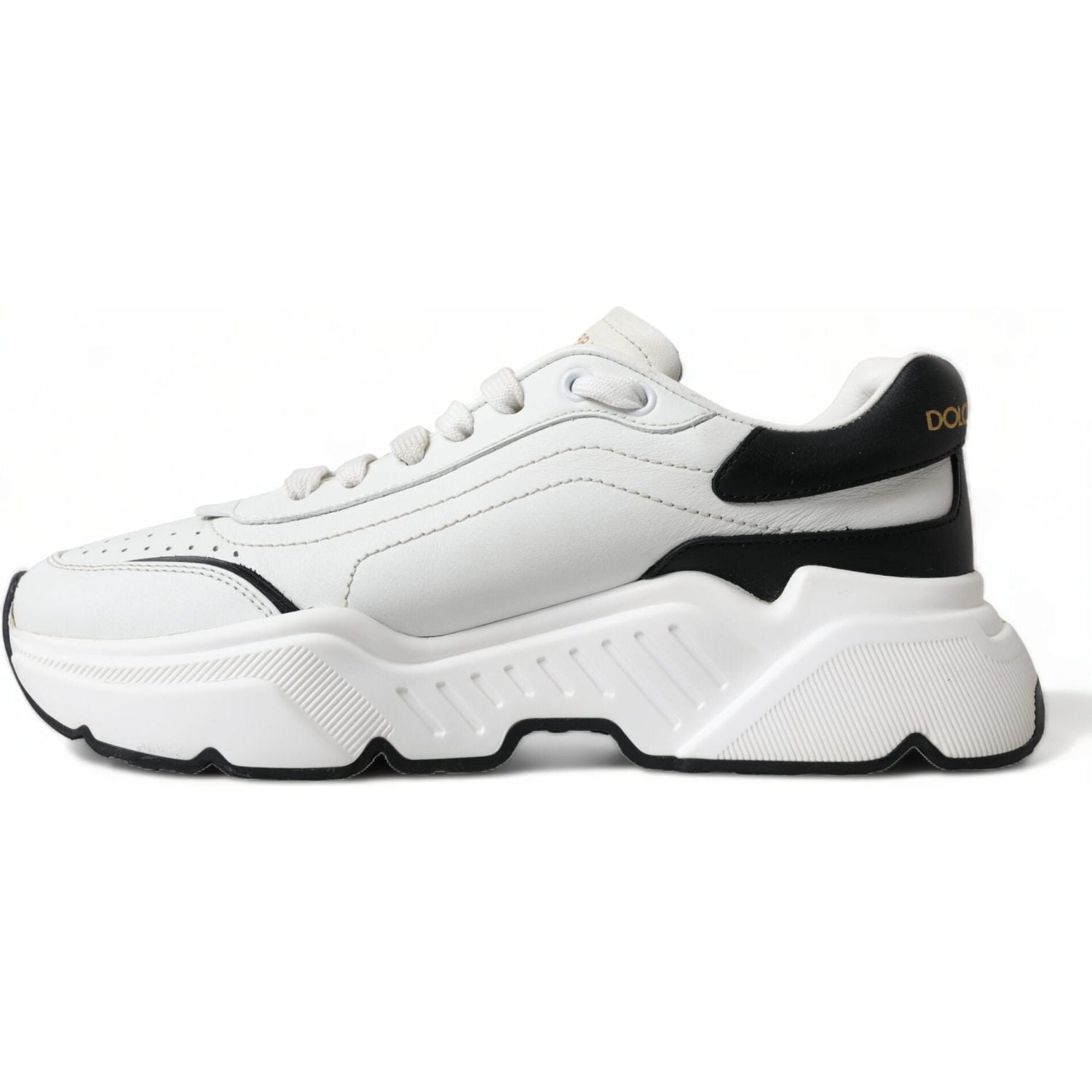 Dolce & Gabbana White Black Low Top Daymaster Sneakers Shoes