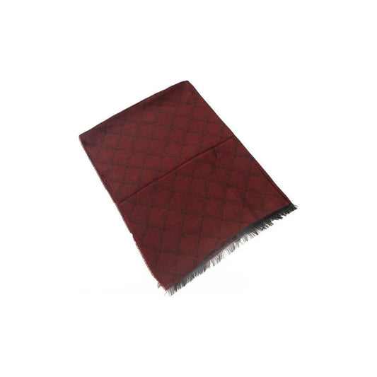 Trussardi Elegant Burgundy Printed Scarf Trussardi