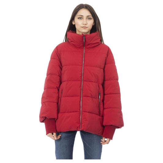 Baldinini Trend Red Polyamide Women Jacket Baldinini Trend Brown