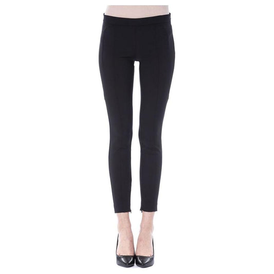 BYBLOS Black Polyester Women Pants BYBLOS Dark Slate Gray