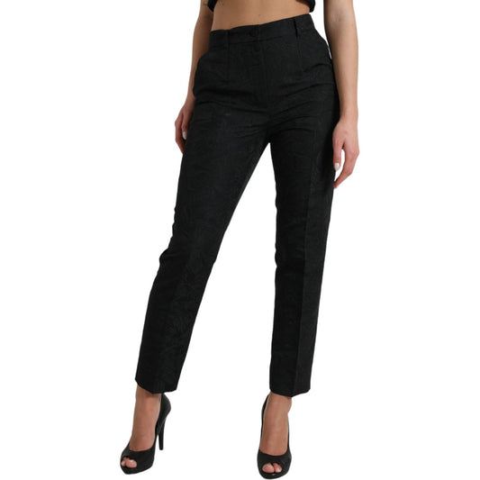 Dolce & Gabbana High Waist Tapered Elegance Pants Dolce & Gabbana Rosy Brown