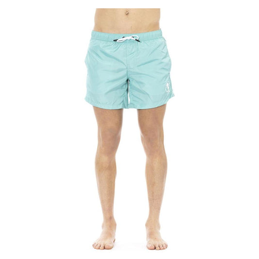 Bikkembergs Light Blue Polyester Men's Swim Shorts Bikkembergs Gray