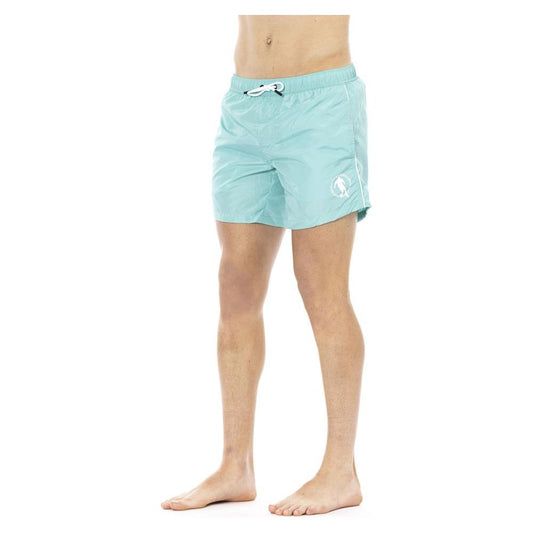 Bikkembergs Light Blue Polyester Men's Swim Shorts Bikkembergs Gray