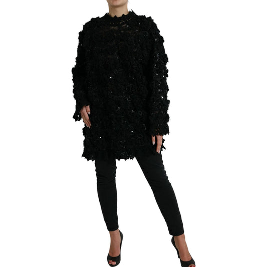 Dolce & Gabbana Sequin Embellished Black Pullover Dolce & Gabbana Black