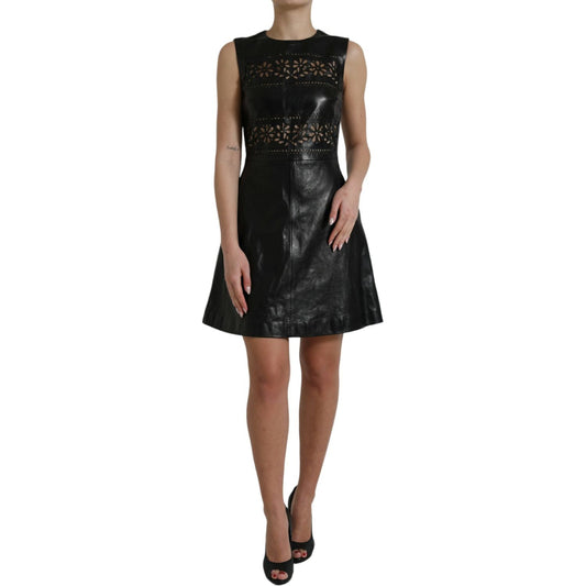 Valentino Elegant Black A-Line Mini Dress Valentino Black