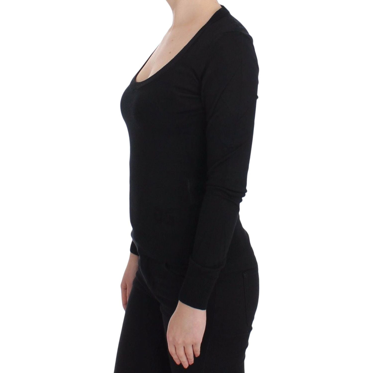 Dolce & Gabbana Black Cashmere Crewneck Sweater Pullover