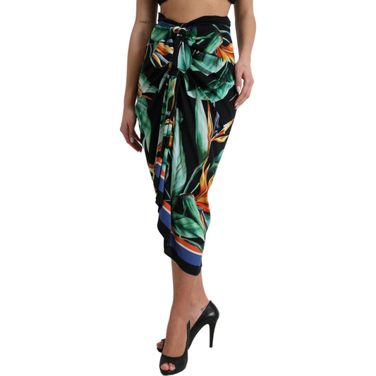 Dolce & Gabbana Elegant Floral High Waist Midi Skirt Dolce & Gabbana Rosy Brown