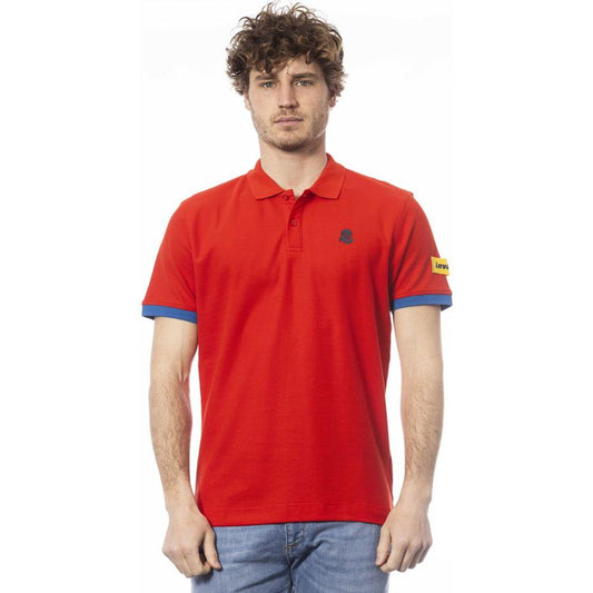 Invicta Red Cotton Men Polo Shirt Invicta Firebrick