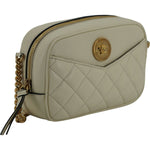 Versace Elegant White Lamb Leather Camera Bag Versace Light Slate Gray