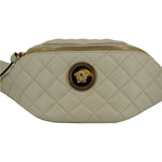 Versace Elegant White Lamb Leather Belt Bag Versace Rosy Brown
