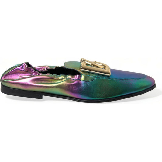 Dolce & Gabbana Elegant Iridescent Loafers for Gents Dolce & Gabbana Dark Slate Gray