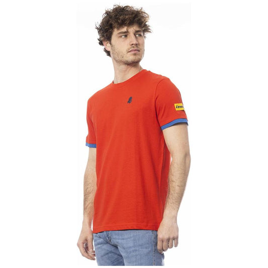 Invicta Red Cotton Men T-Shirt Invicta Firebrick