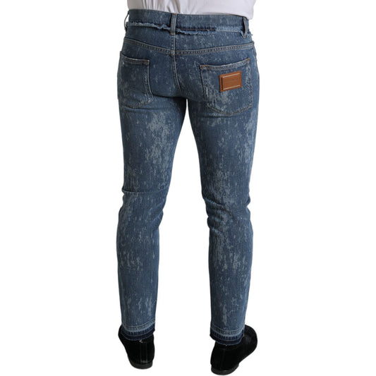 Dolce & Gabbana Chic Blue Skinny Stretch Denim Jeans Dolce & Gabbana Dark Slate Gray