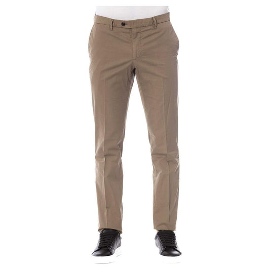 Trussardi Elegant Cotton Trousers in Classic Brown Trussardi