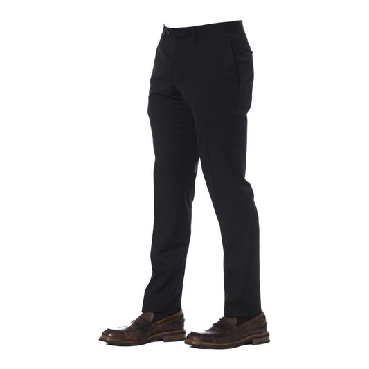 Trussardi Elegant Black Wool Trousers for Men Trussardi