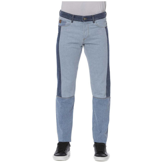 Trussardi Jeans Blue Cotton Men Jeans Trussardi Jeans Light Slate Gray