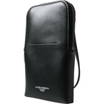 Dolce & Gabbana Black Leather Zip Around Logo Print Lanyard Strap Wallet Dolce & Gabbana Dark Slate Gray