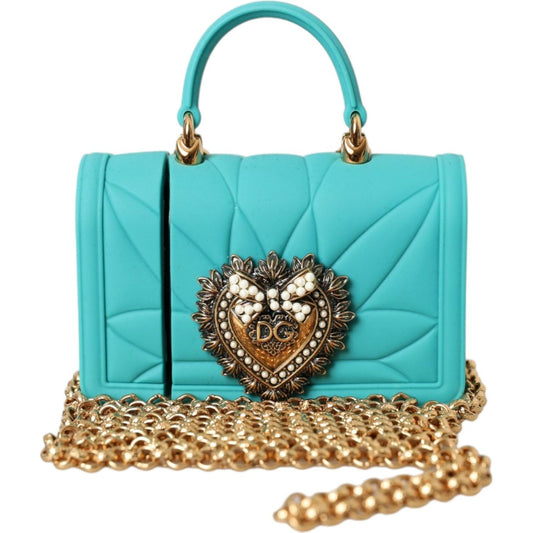 Dolce & Gabbana Turquoise Silicone Devotion Heart Cover Bag Airpods Case Dolce & Gabbana Medium Turquoise