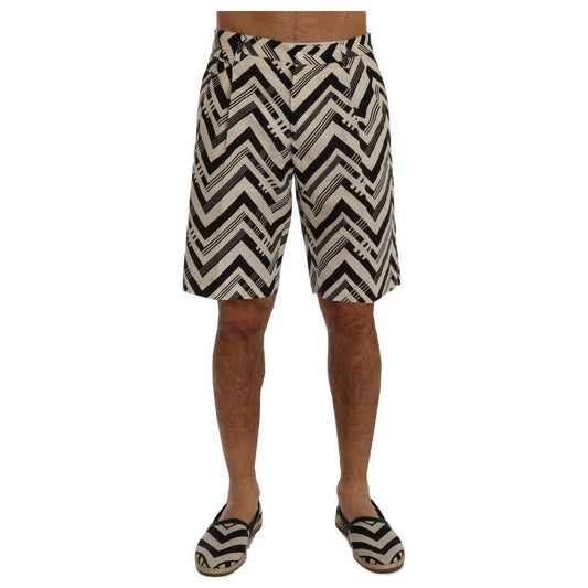 Dolce & Gabbana Striped Casual Knee-High Shorts Dolce & Gabbana Dim Gray