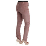 Ermanno Scervino Pink Velvet Cropped Casual Pants SIG30315-1