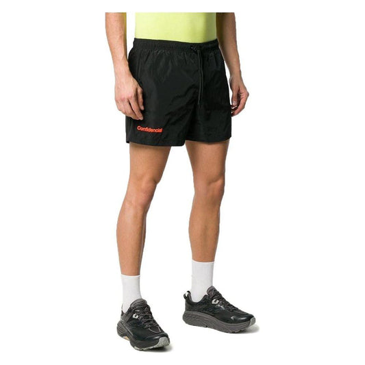 Marcelo Burlon Black Polyamide Men's Swimwear Boxer Marcelo Burlon Rosy Brown