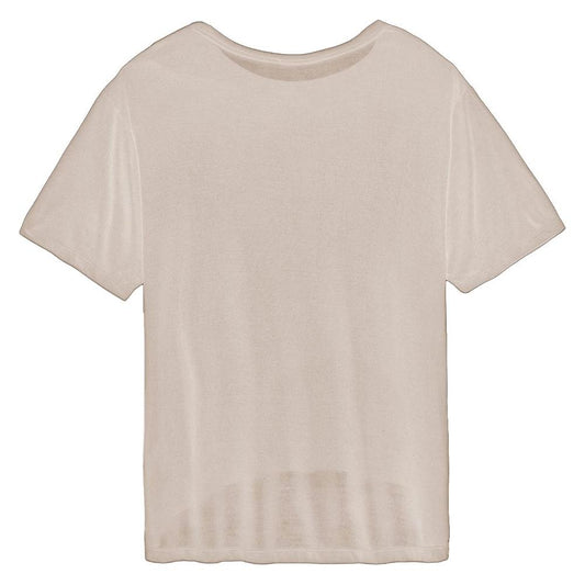 Hinnominate Beige Modal Women T-Shirt Hinnominate Gray