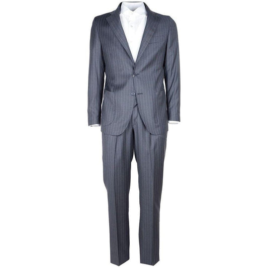 Made in Italy Gray Wool Men's Suit Made in Italy Dim Gray