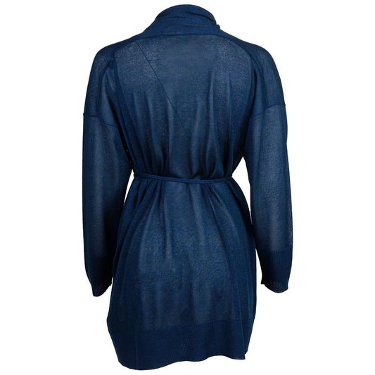 Alpha Studio Blue Viscose Dress Alpha Studio Dark Slate Gray