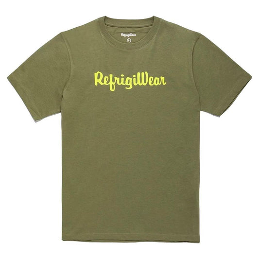 Refrigiwear Army Cotton Tee with Contrast Logo Refrigiwear Dim Gray