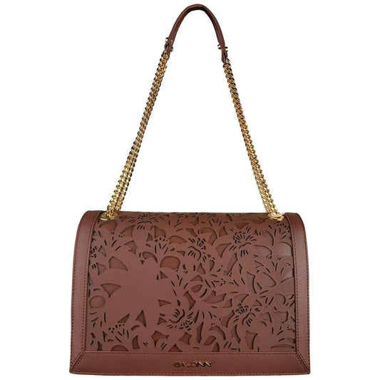 Baldinini Trend Brown Calfskin Women Crossbody Bag Baldinini Trend Dark Olive Green