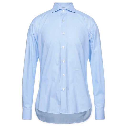 Aquascutum Chic Light Blue Oxford Cotton Shirt Aquascutum Light Blue