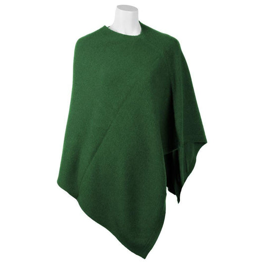 Emilio Romanelli Exquisite Cashmere V-Neck Poncho Emilio Romanelli Dark Slate Gray