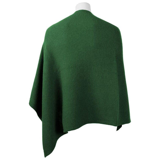 Emilio Romanelli Exquisite Cashmere V-Neck Poncho Emilio Romanelli Dark Slate Gray