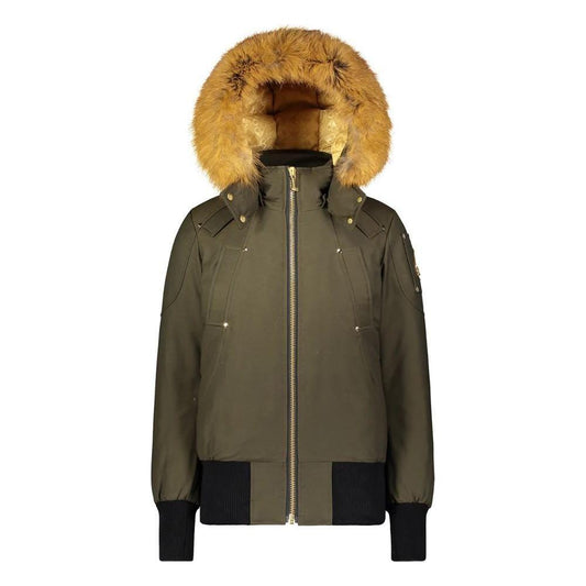 Moose Knuckles Army Nylon Women Bomber Jacket Moose Knuckles Dark Olive Green