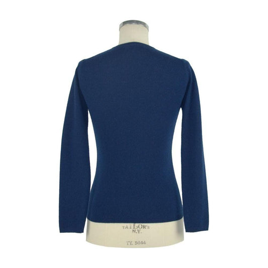 Emilio Romanelli Blue Cashmere Women Sweater Emilio Romanelli Dark Slate Gray