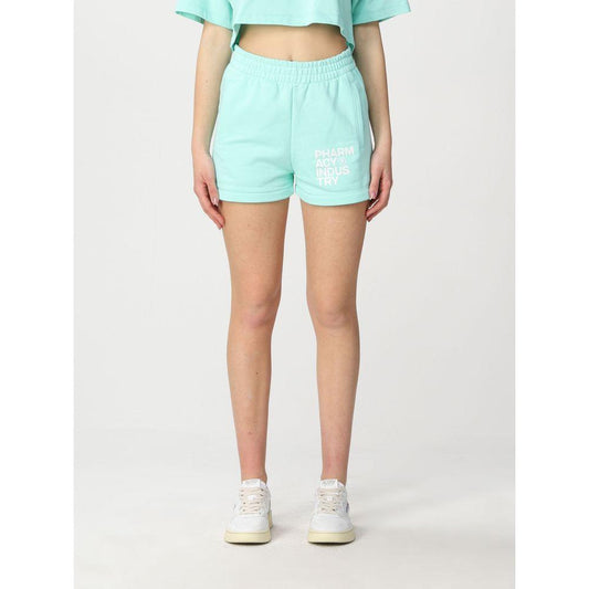 Pharmacy Industry Green Cotton Women Short Pharmacy Industry Light Gray