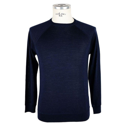 Emilio Romanelli Blue Cashmere Men Sweater Emilio Romanelli Black