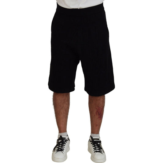 Dsquared² Black Solid Pull On Men Casual Bermuda Shorts Dsquared² Gray