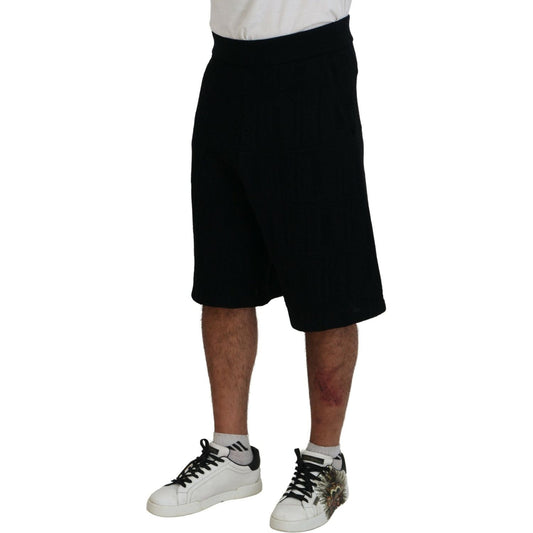Dsquared² Black Solid Pull On Men Casual Bermuda Shorts Dsquared² Gray