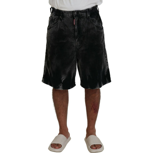 Dsquared² Gray Cotton Corduroy Bermuda Shorts Dsquared² Gray