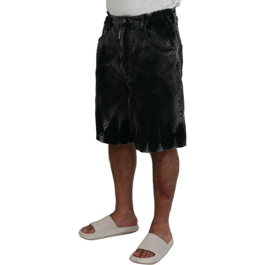 Dsquared² Gray Cotton Corduroy Bermuda Shorts Dsquared² Gray