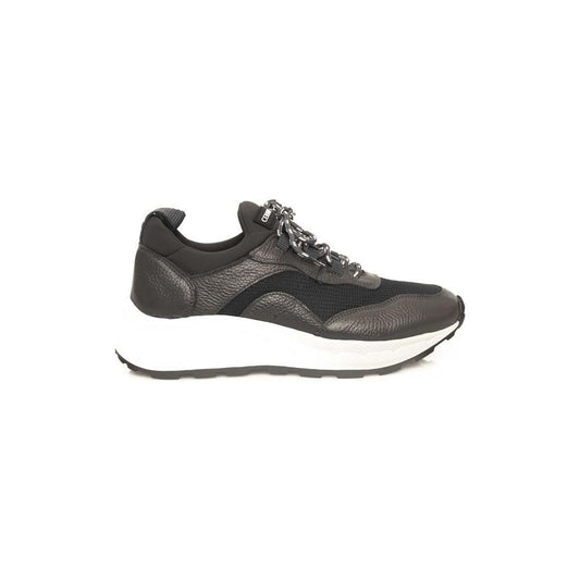 Cerruti 1881 Gray Leather Men Sneaker Cerruti 1881 Dark Slate Gray