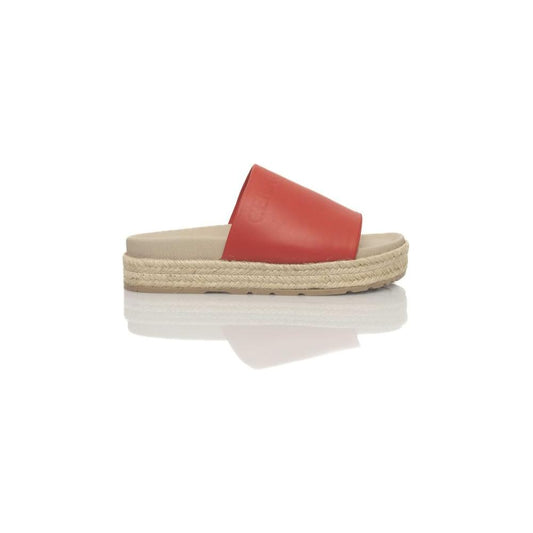 Cerruti 1881 Red Calfskin Women Sandal