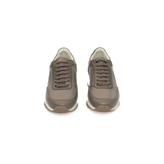 Cerruti 1881 Beige Cowhide Women Platform Sneaker Cerruti 1881 Dim Gray