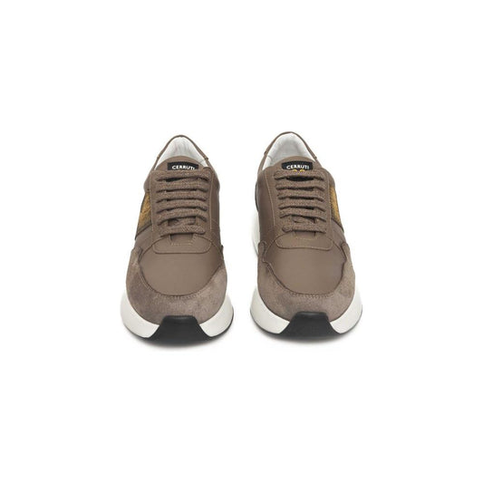 Cerruti 1881 Beige Cowhide Women Sneaker Cerruti 1881 Dim Gray