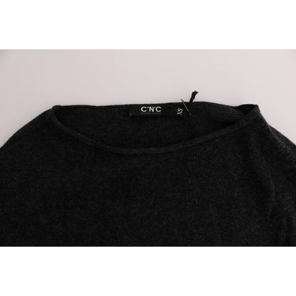 Costume National Gray Viscose Knitted Sweater